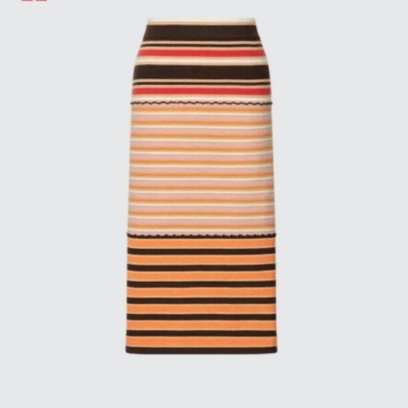 Uniqlo Dresses & Skirts - UNIQLO Merino Blend Striped Knitted Skirt MARNI Sz SMALL